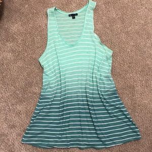 Green gradient stripe tank top